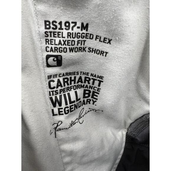 Carhartt Cargo Shorts Mens 40 Gray Carpenter Rip Stop Force Work Relaxed - Picture 10 of 12